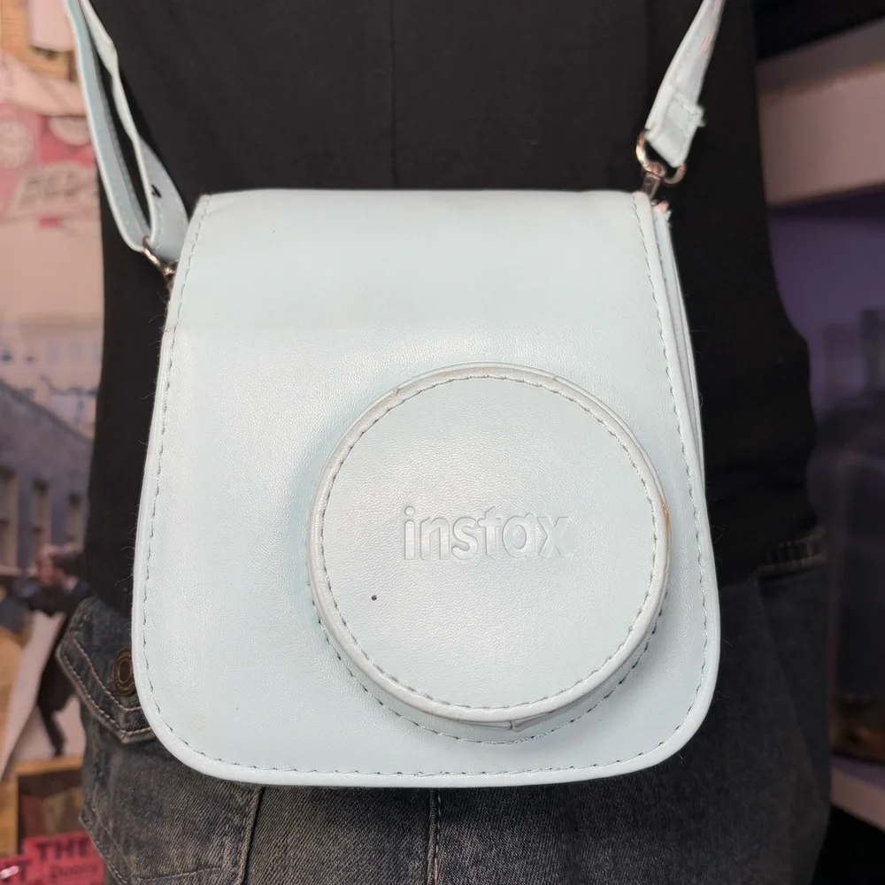 Baby Blue Instax Mini Camera Crossbody Case